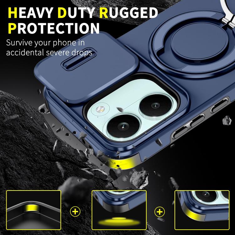 For Redmi Turbo 5 / Poco X8 Pro 5G Sliding Camshield Ring Holder Phone Case