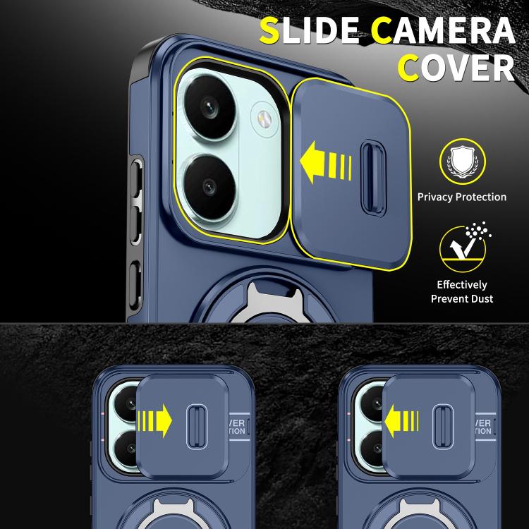 For Redmi Turbo 5 / Poco X8 Pro 5G Sliding Camshield Ring Holder Phone Case