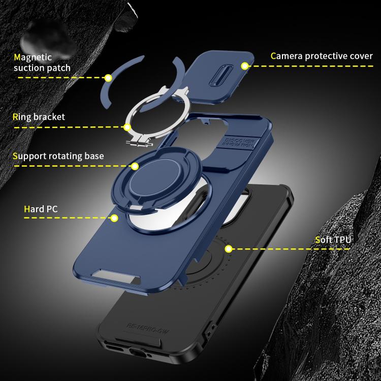 For Redmi Turbo 5 / Poco X8 Pro 5G Sliding Camshield Ring Holder Phone Case