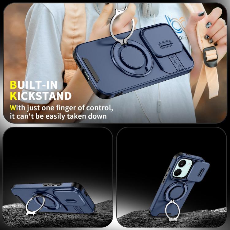 For Redmi Turbo 5 / Poco X8 Pro 5G Sliding Camshield Ring Holder Phone Case