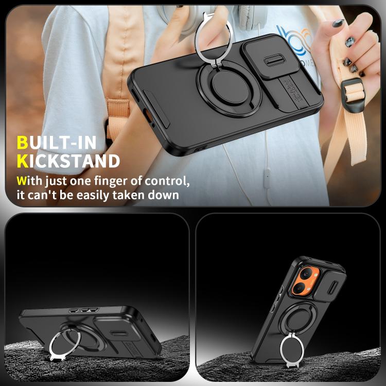 For Redmi Turbo 5 Max / Poco X8 Pro Max Sliding Camshield Ring Holder Phone Case