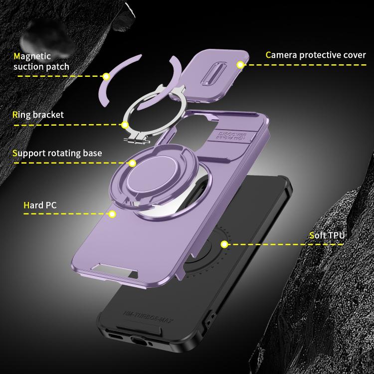 For Redmi Turbo 5 Max / Poco X8 Pro Max Sliding Camshield Ring Holder Phone Case