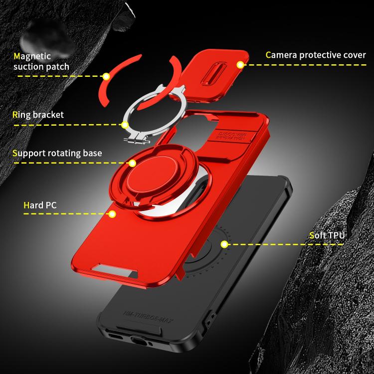 For Redmi Turbo 5 Max / Poco X8 Pro Max Sliding Camshield Ring Holder Phone Case