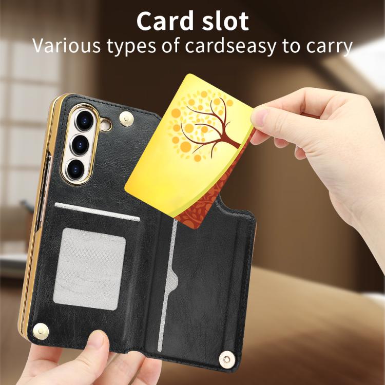 For Samsung Galaxy Z Fold7 VIETAO Film Integrated Folding Holder Flip PU Phone Case