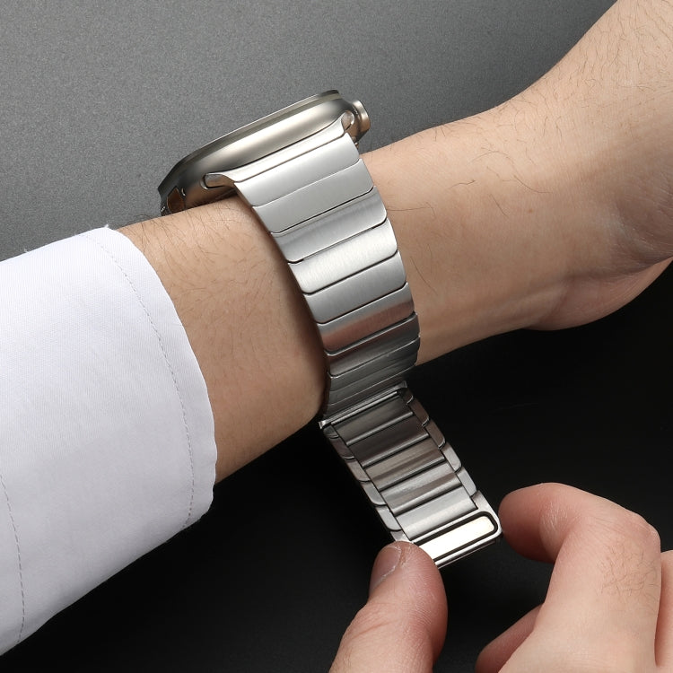 For Apple Watch Series 9 41mm Single Bead Magnetic Stainless Steel Watch Band