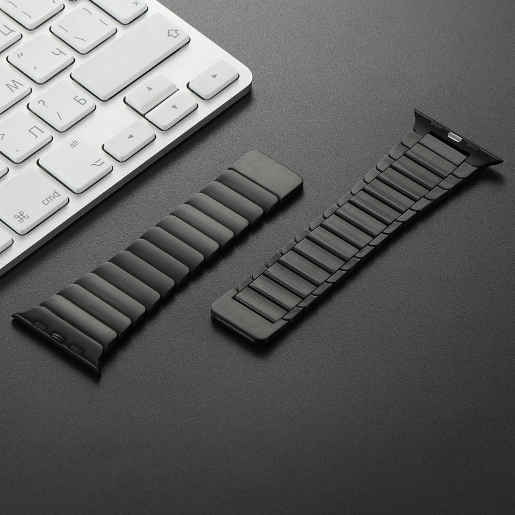 For Apple Watch Series 8 41mm Single Bead Magnetic Stainless Steel Watch Band