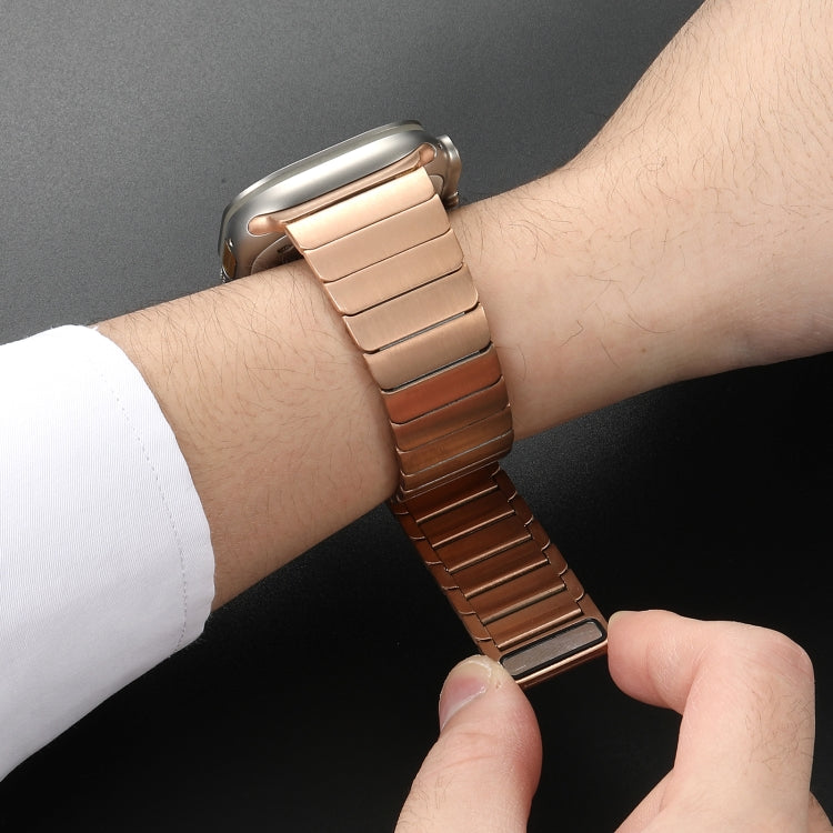 For Apple Watch Series 7 45mm Single Bead Magnetic Stainless Steel Watch Band