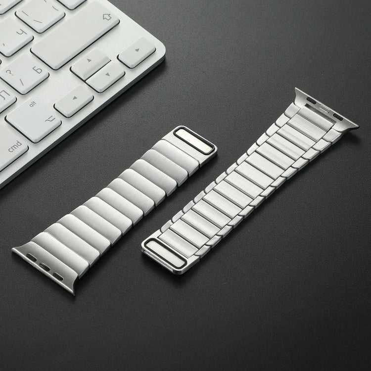 For Apple Watch SE 40mm Single Bead Magnetic Stainless Steel Watch Band