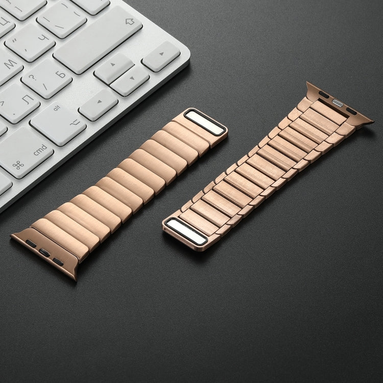 For Apple Watch SE 44mm Single Bead Magnetic Stainless Steel Watch Band