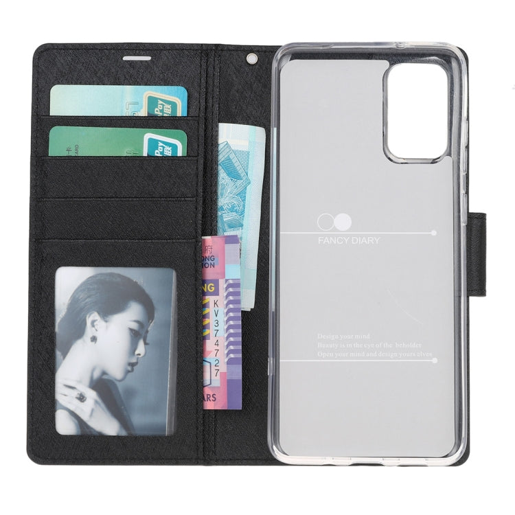 For Samsung Galaxy Note20 Silk Texture Horizontal Flip Leather Case with Holder & Card slots & Wallet & Photo Frame