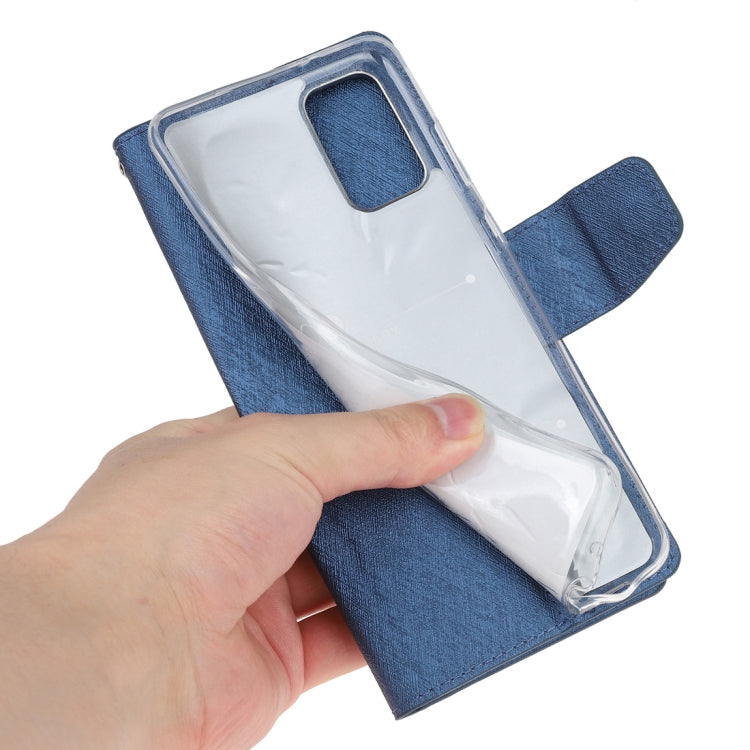 For Samsung Galaxy Note20 Silk Texture Horizontal Flip Leather Case with Holder & Card slots & Wallet & Photo Frame