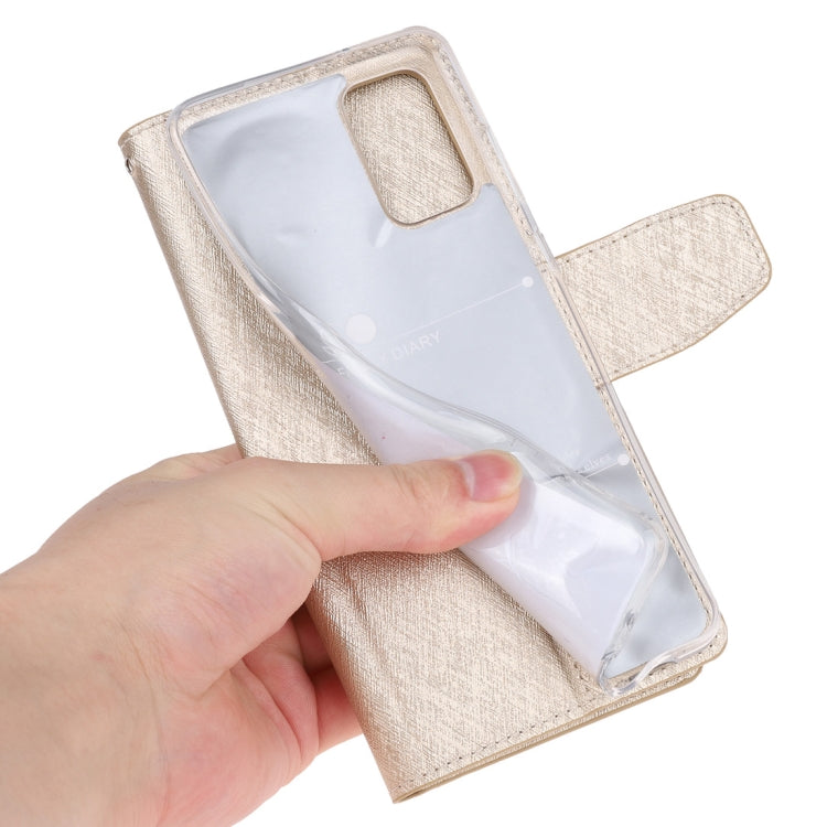 For Samsung Galaxy Note20 Silk Texture Horizontal Flip Leather Case with Holder & Card slots & Wallet & Photo Frame