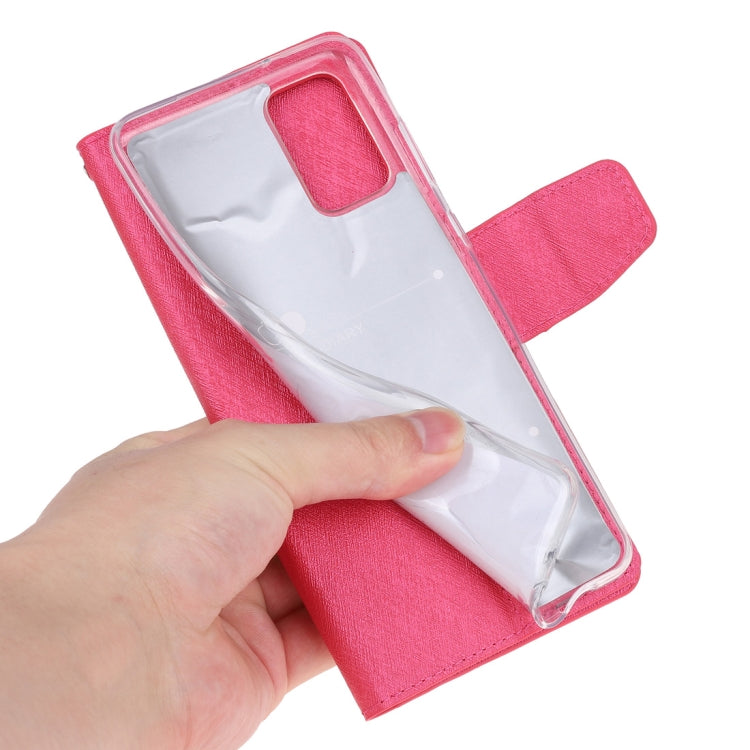 For Samsung Galaxy Note20 Silk Texture Horizontal Flip Leather Case with Holder & Card slots & Wallet & Photo Frame
