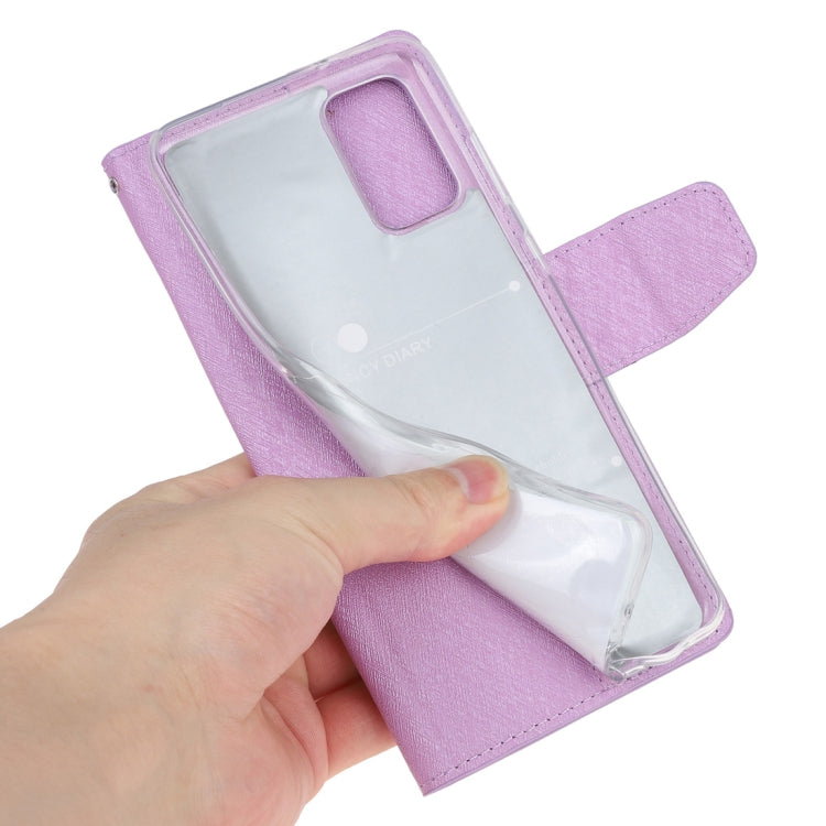 For Samsung Galaxy Note20 Silk Texture Horizontal Flip Leather Case with Holder & Card slots & Wallet & Photo Frame