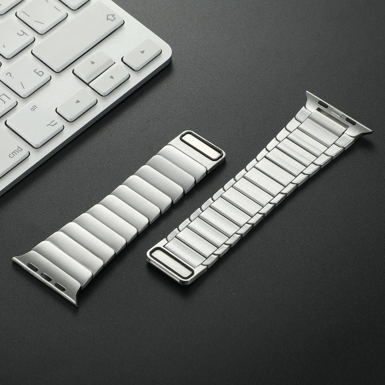 For Apple Watch Series 10 46mm Single Bead Magnetic Stainless Steel Watch Band