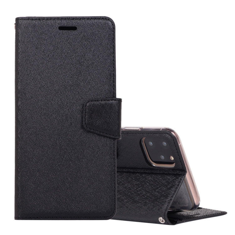 For iPhone 12 / 12 Pro Silk Texture Horizontal Flip Leather Case with Holder & Card slots & Wallet & Photo Frame