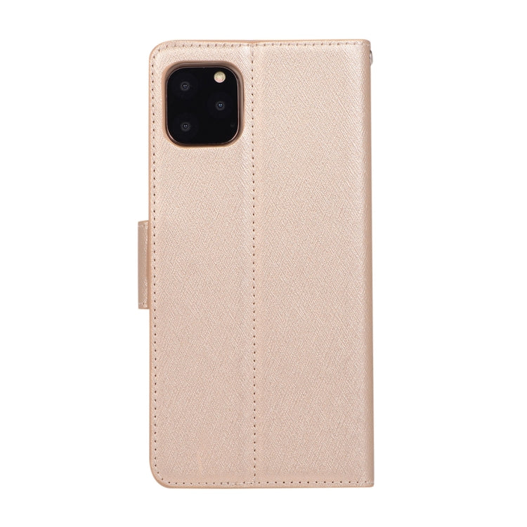 For iPhone 12 / 12 Pro Silk Texture Horizontal Flip Leather Case with Holder & Card slots & Wallet & Photo Frame