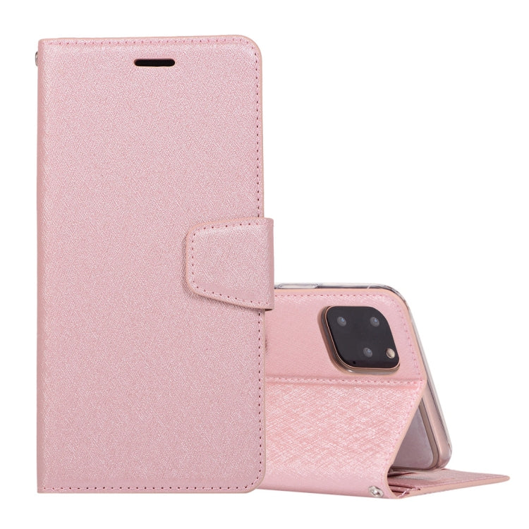 For iPhone 12 / 12 Pro Silk Texture Horizontal Flip Leather Case with Holder & Card slots & Wallet & Photo Frame