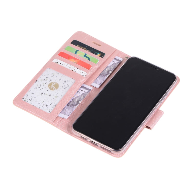 For iPhone 12 / 12 Pro Silk Texture Horizontal Flip Leather Case with Holder & Card slots & Wallet & Photo Frame