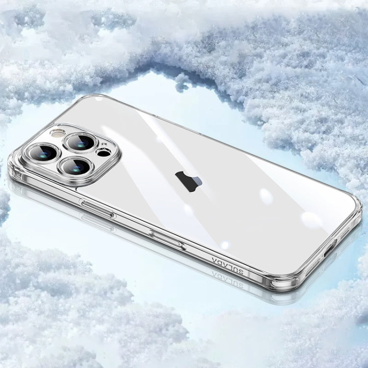 For iPhone 16 Pro Max SULADA TPU Frame Tempered Glass Transparent Phone Case