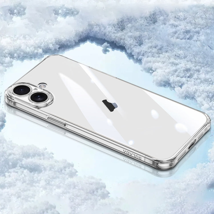 For iPhone 16 Plus SULADA TPU Frame Tempered Glass Transparent Phone Case