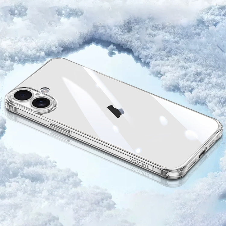 For iPhone 16 SULADA TPU Frame Tempered Glass Transparent Phone Case