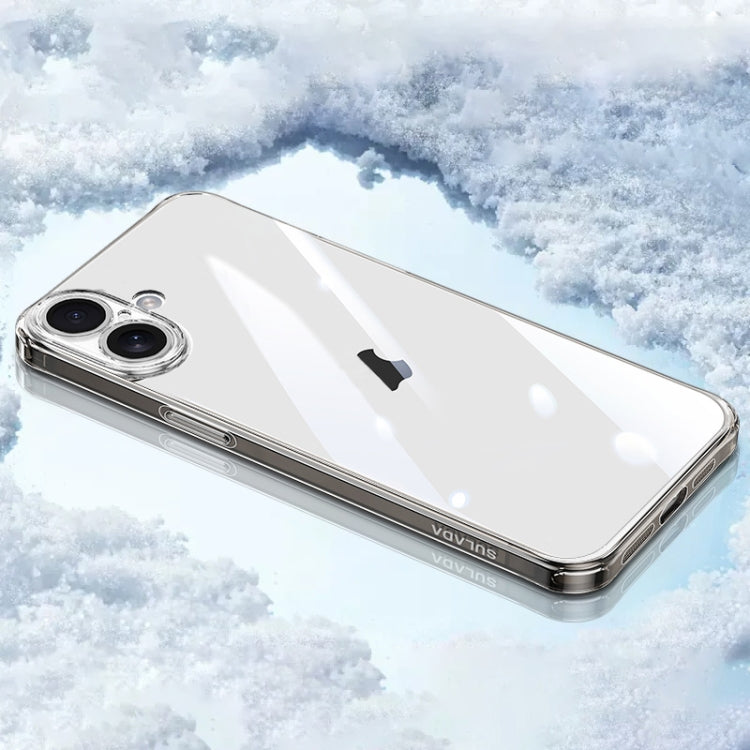 For iPhone 16 SULADA TPU Frame Tempered Glass Transparent Phone Case
