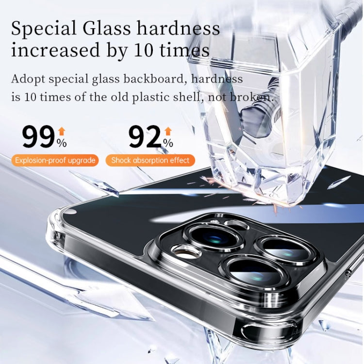 For iPhone 16 SULADA TPU Frame Tempered Glass Transparent Phone Case