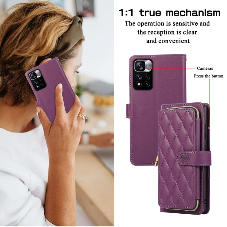 For Xiaomi 12T / 12T Pro Rhombic Full Zipper Wallet Leather Phone Case