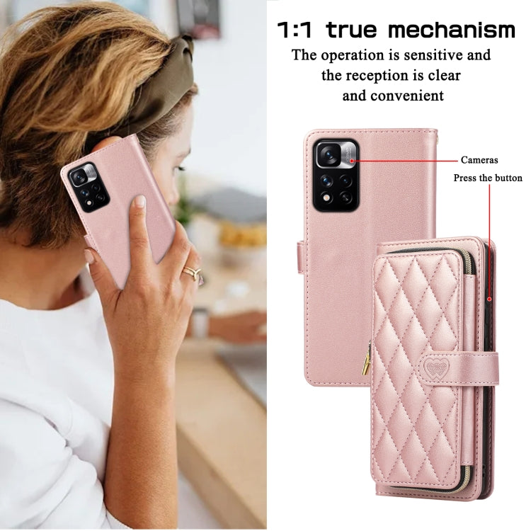 For Xiaomi 12T / 12T Pro Rhombic Full Zipper Wallet Leather Phone Case