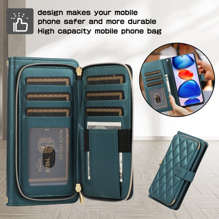 For Xiaomi 12T / 12T Pro Rhombic Full Zipper Wallet Leather Phone Case