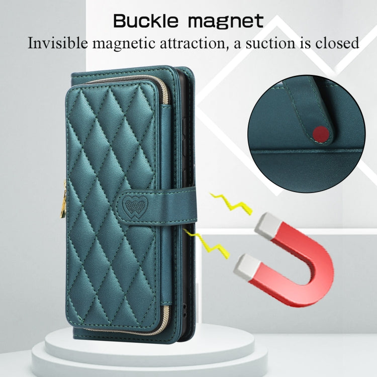 For Xiaomi 12T / 12T Pro Rhombic Full Zipper Wallet Leather Phone Case