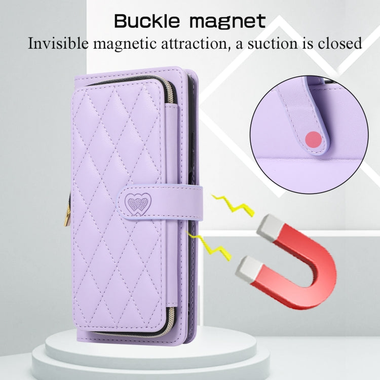 For Xiaomi Mi 11T / 11T Pro Rhombic Full Zipper Wallet Leather Phone Case
