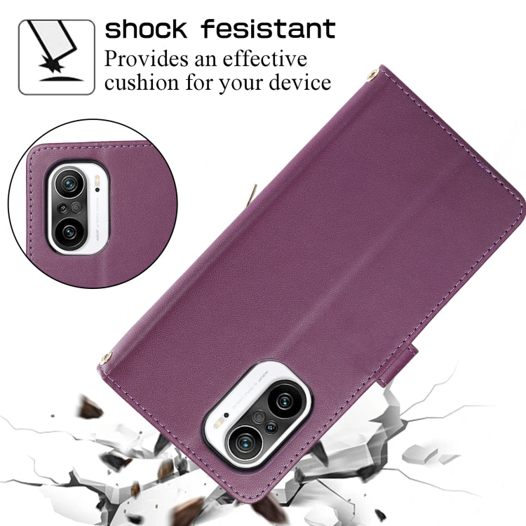 For Xiaomi Poco F3 Rhombic Full Zipper Wallet Leather Phone Case