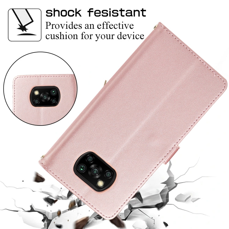 For Xiaomi Poco X3 NFC Rhombic Full Zipper Wallet Leather Phone Case