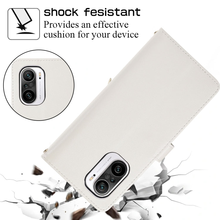 For Redmi K40 Rhombic Full Zipper Wallet Leather Phone Case