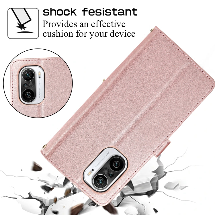 For Redmi K40 Rhombic Full Zipper Wallet Leather Phone Case