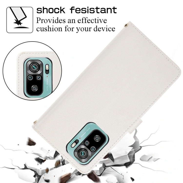 For Redmi Note 10 / 10S Rhombic Full Zipper Wallet Leather Phone Case