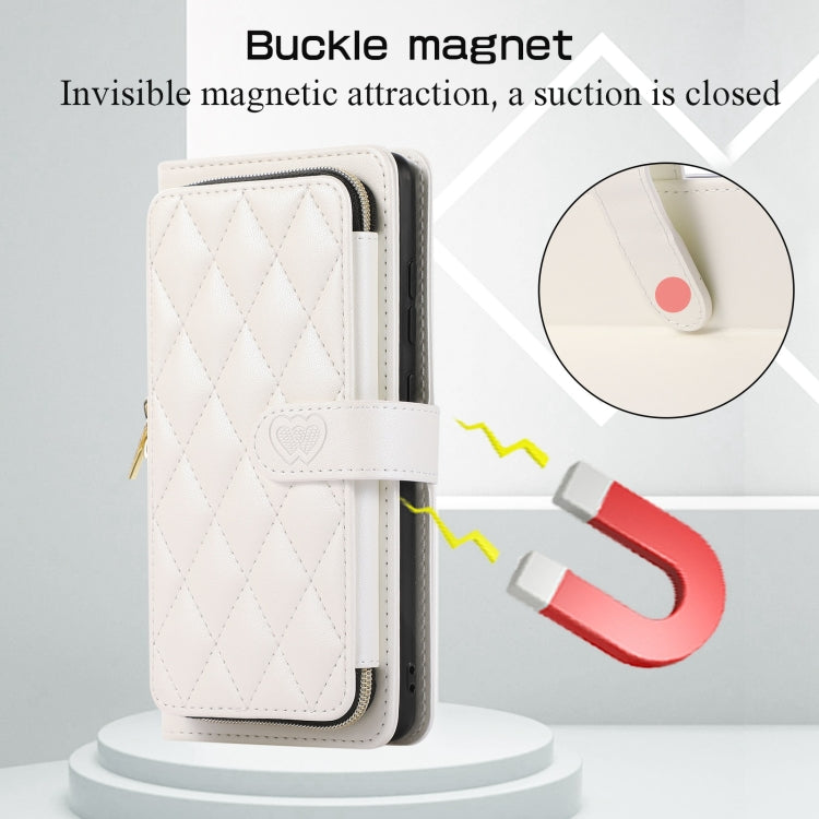 For Redmi Note 11 Pro Global Rhombic Full Zipper Wallet Leather Phone Case