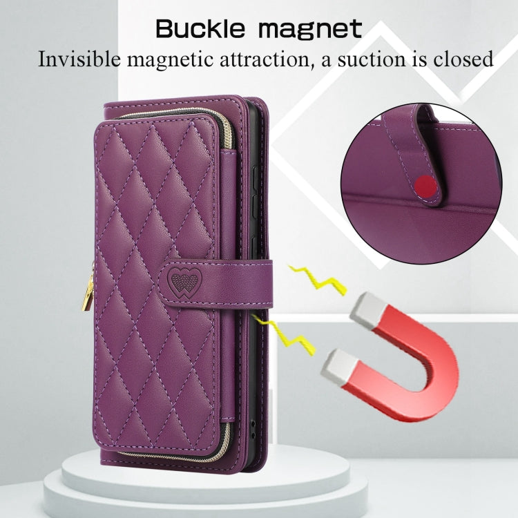 For Redmi Note 11 Pro Global Rhombic Full Zipper Wallet Leather Phone Case
