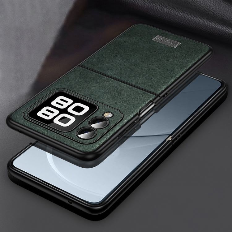 For Huawei nova Flip SULADA Shockproof TPU Hybrid Handmade Leather Phone Case
