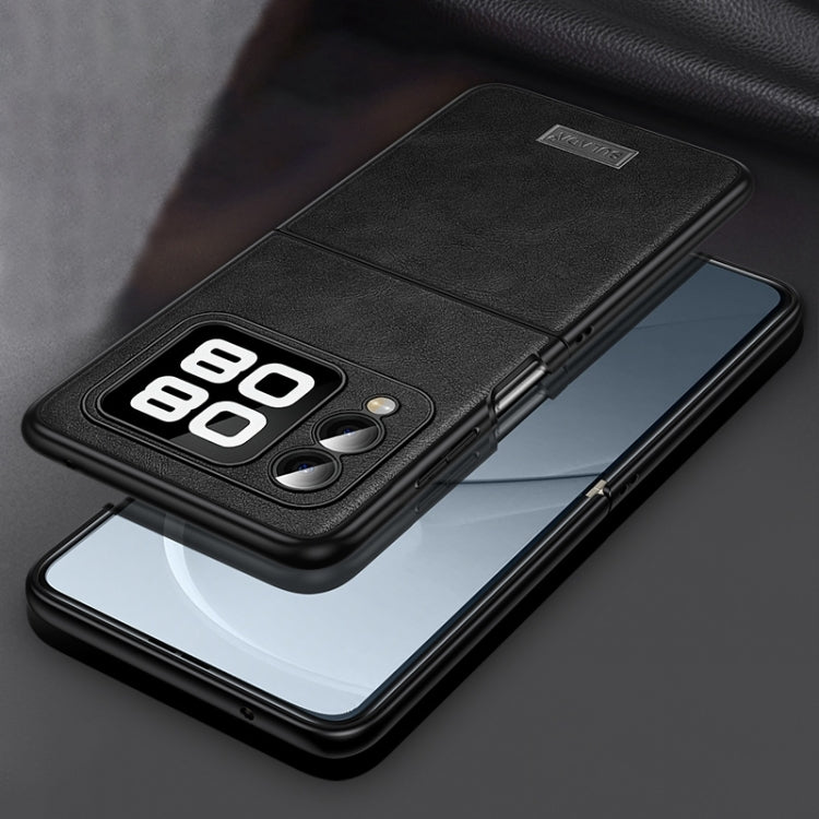 For Huawei nova Flip SULADA Shockproof TPU Hybrid Handmade Leather Phone Case