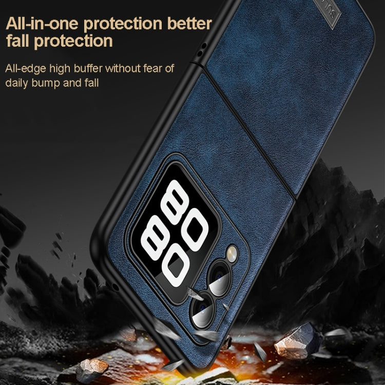 For Huawei nova Flip SULADA Shockproof TPU Hybrid Handmade Leather Phone Case