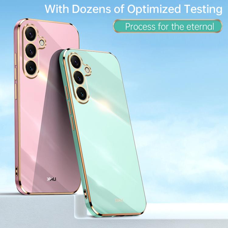 For Samsung Galaxy S25 FE 5G XINLI Straight Edge 6D Electroplate TPU Phone Case