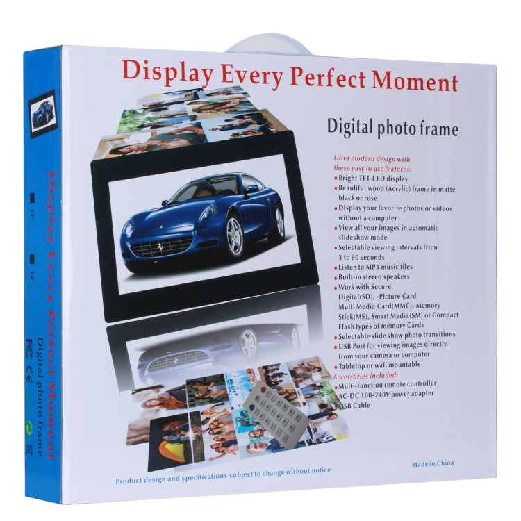 23.6 inch LED Screen Digital Photo Frame, Plug Type:US Plug