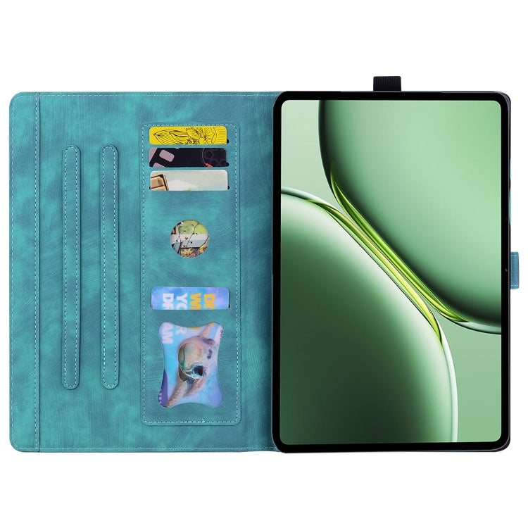 For OnePlus Pad / Pad Pro 12.1 Cartoon Sakura Cat Embossed Leather Tablet Case
