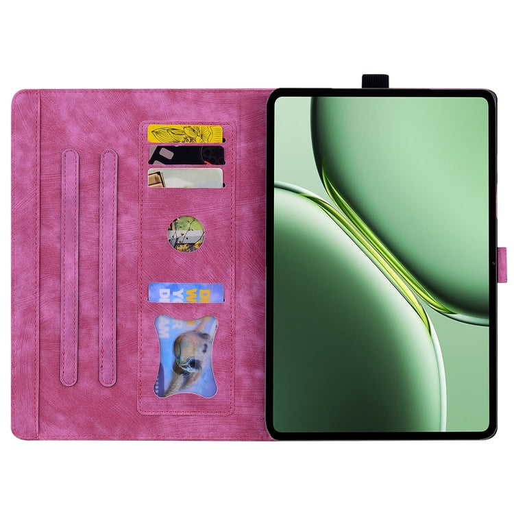 For OnePlus Pad / Pad Pro 12.1 Cartoon Sakura Cat Embossed Leather Tablet Case