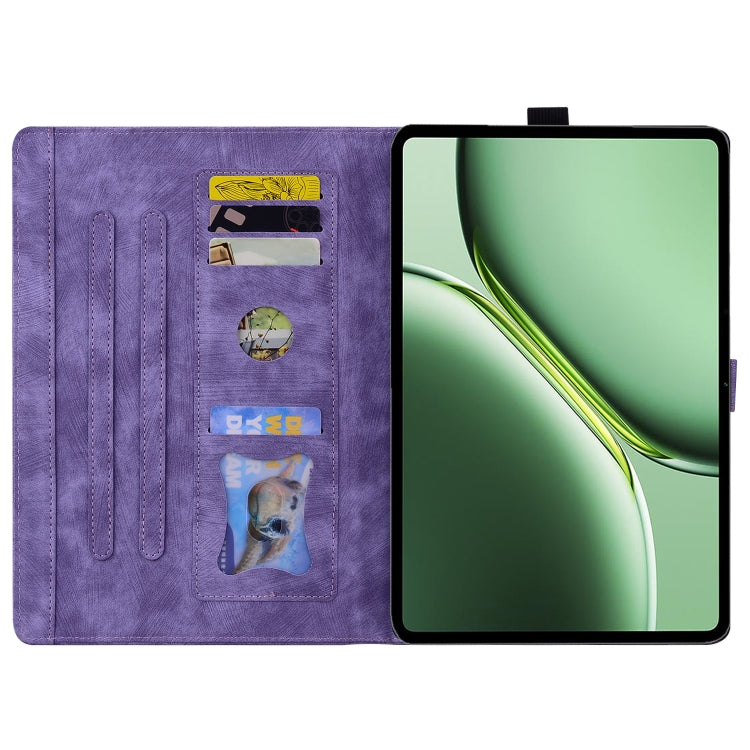 For OnePlus Pad / Pad Pro 12.1 Cartoon Sakura Cat Embossed Leather Tablet Case