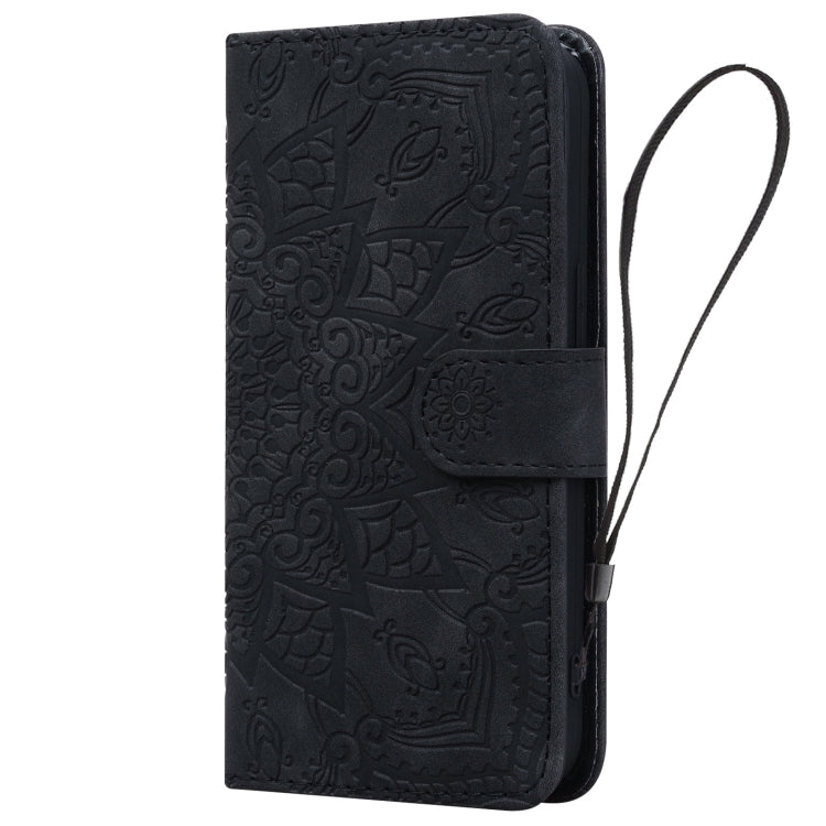 For Google Pixel 10 / 9 / 9 Pro Mandala Embossed Dual-Fold Calf Leather Phone Case