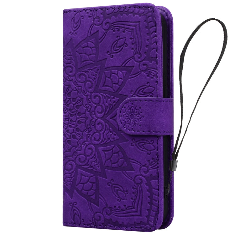 For Google Pixel 10 / 9 / 9 Pro Mandala Embossed Dual-Fold Calf Leather Phone Case